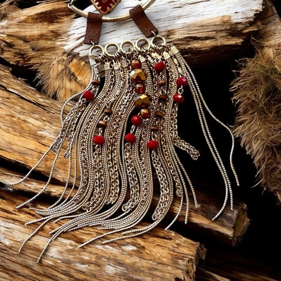 Vintage 70’s Bag Charm Red, Silver and Gold toned Bag Charm - Picture 4 of 15